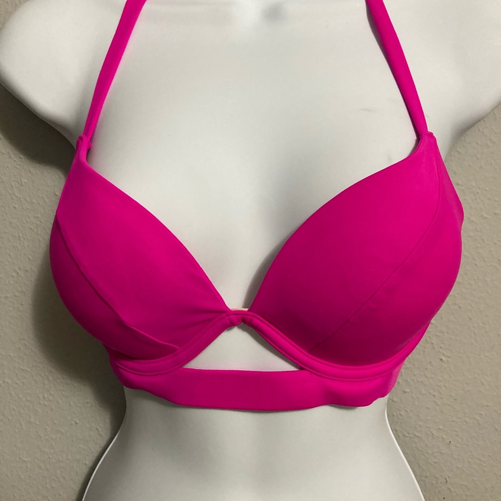 VS SWIM HOTTIE HALTER BIKINI TOP PUSH UP BRA S 32d